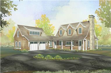 3-Bedroom, 2431 Sq Ft Shingle House Plan - 168-1158 - Front Exterior