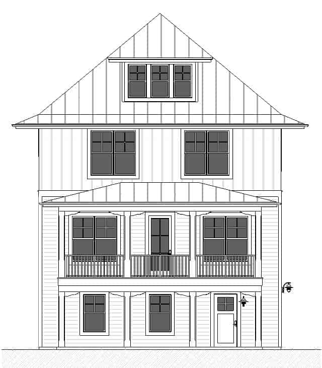 Home Plan Front Elevation of this 5-Bedroom,3588 Sq Ft Plan -168-1163