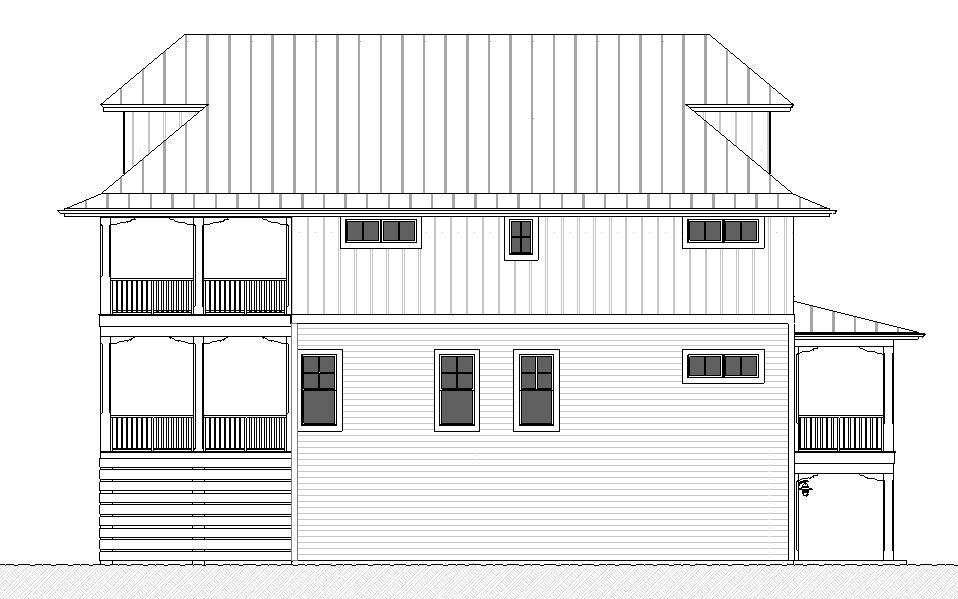 Home Plan Left Elevation of this 5-Bedroom,3588 Sq Ft Plan -168-1163