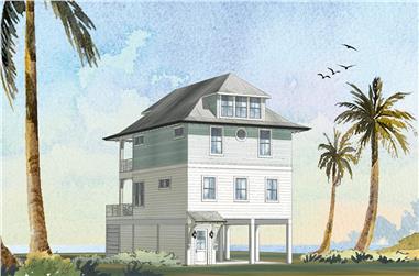 4-Bedroom, 2582 Sq Ft Beachfront Home Plan - 168-1168 - Main Exterior