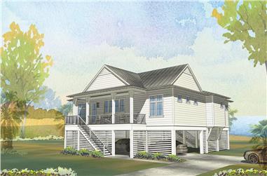 4-Bedroom, 2108 Sq Ft Lake House Plan - 168-1169 - Front Exterior