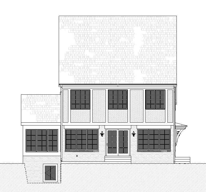 Home Plan Rear Elevation of this 5-Bedroom,3349 Sq Ft Plan -168-1171