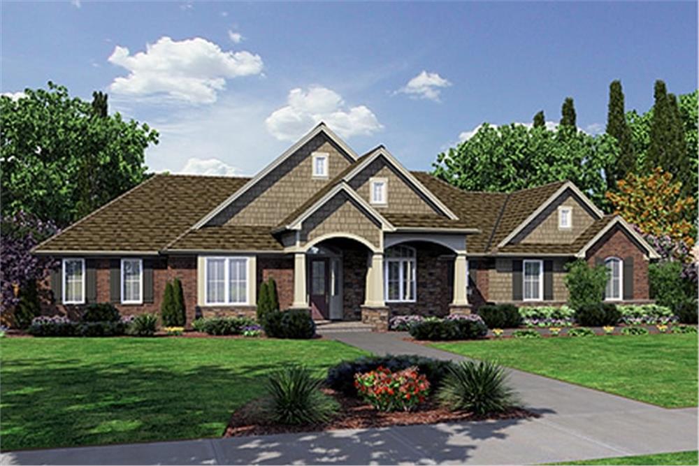 Ranch home plan (ThePlanCollection: House Plan #169-1022)