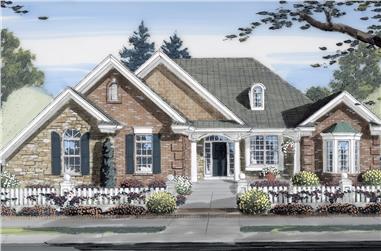 3-Bedroom, 2252 Sq Ft Country House Plan - 169-1026 - Front Exterior