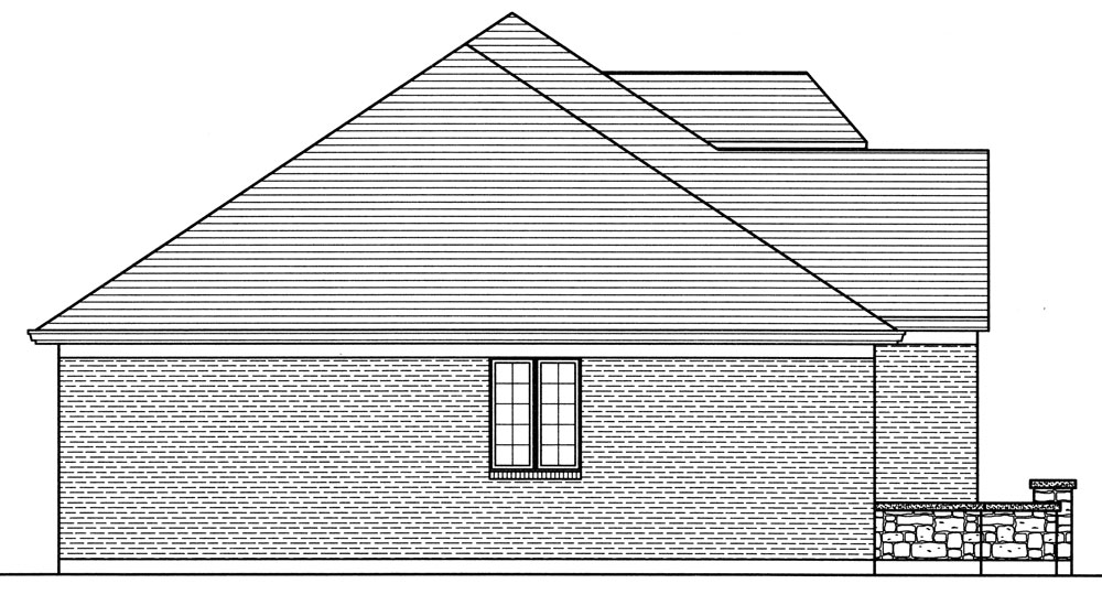 Home Plan Left Elevation of this 3-Bedroom,1948 Sq Ft Plan -169-1034