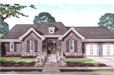 3-Bedroom, 1948 Sq Ft Traditional House Plan - 169-1034 - Front Exterior