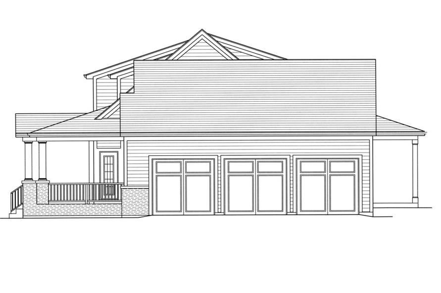 169-1052: Home Plan Right Elevation
