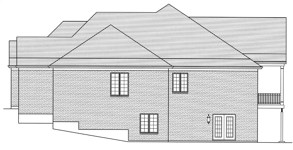 Home Plan Right Elevation of this 3-Bedroom,2836 Sq Ft Plan -169-1053