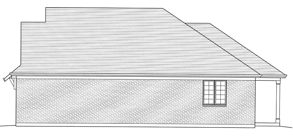 Home Plan Right Elevation of this 3-Bedroom,1681 Sq Ft Plan -169-1054