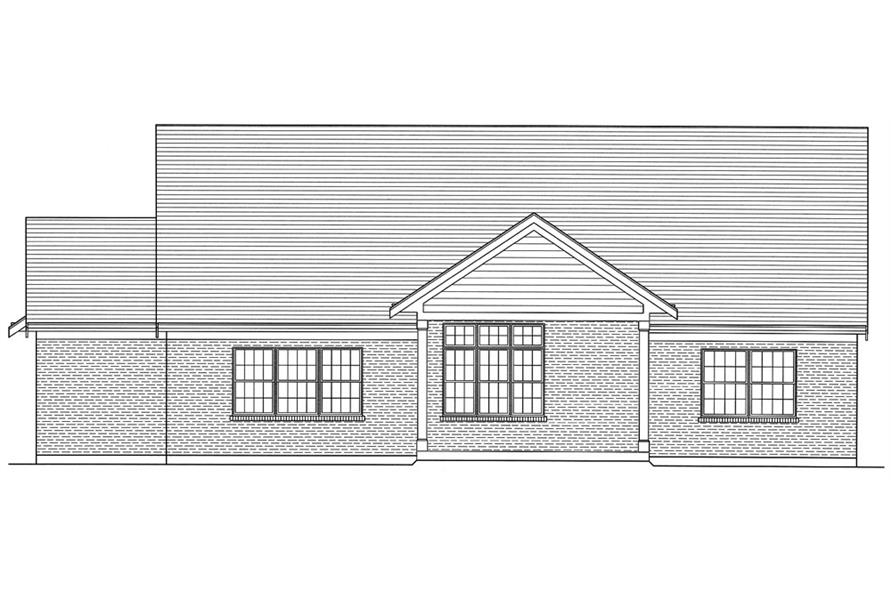 Home Plan Rear Elevation of this 3-Bedroom,1791 Sq Ft Plan -169-1055