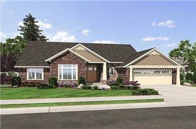 3-Bedroom, 1791 Sq Ft Craftsman Home Plan - 169-1055 - Main Exterior