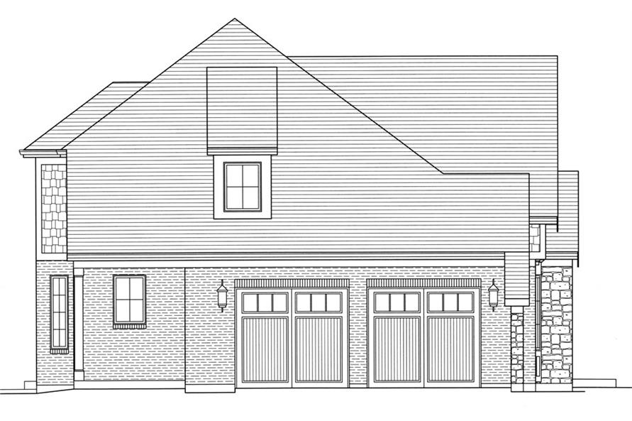 Home Plan Left Elevation of this 4-Bedroom,2494 Sq Ft Plan -169-1057