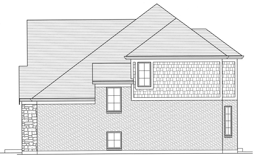 Home Plan Right Elevation of this 4-Bedroom,2494 Sq Ft Plan -169-1057