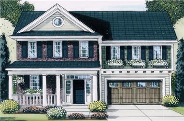 4-Bedroom, 2073 Sq Ft Traditional House Plan - 169-1058 - Front Exterior
