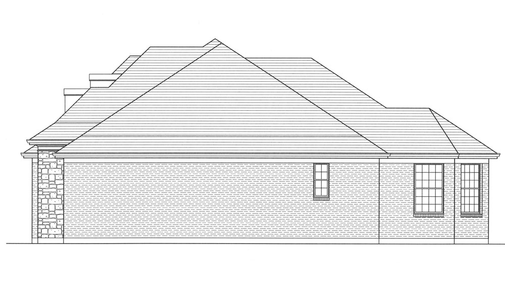 Home Plan Right Elevation of this 3-Bedroom,1823 Sq Ft Plan -169-1060