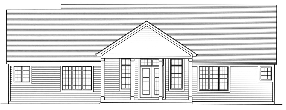 Home Plan Rear Elevation of this 3-Bedroom,2250 Sq Ft Plan -169-1067