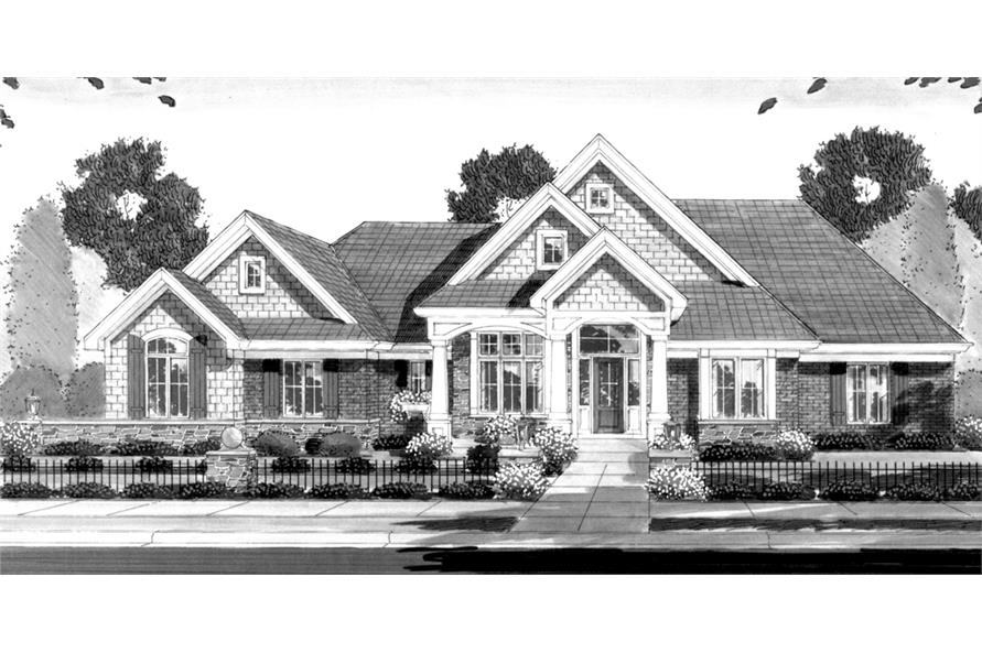 Front View of this 2-Bedroom, 2796 Sq Ft Plan - 169-1092