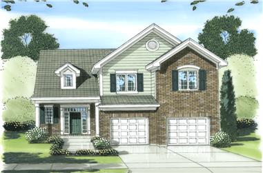 3-Bedroom, 1828 Sq Ft Traditional House Plan - 169-1093 - Front Exterior