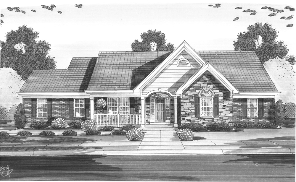 Front View of this 3-Bedroom, 1953 Sq Ft Plan - 169-1095