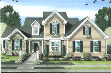 4-Bedroom, 2597 Sq Ft Traditional Home Plan - 169-1096 - Main Exterior