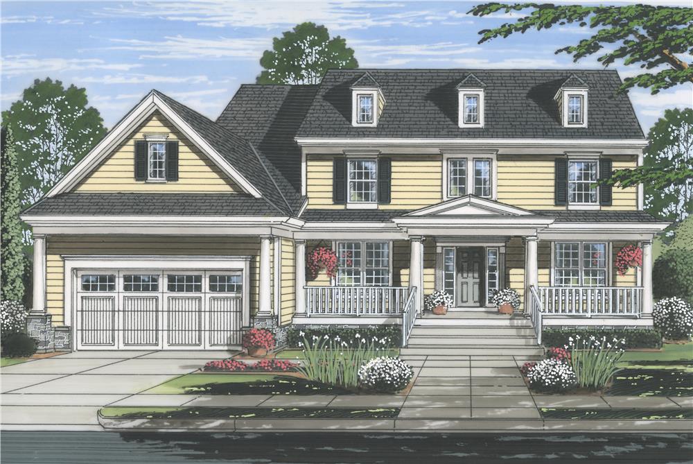 Front elevation of Country home (ThePlanCollection: House Plan #169-1110)
