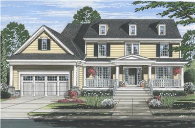 4-Bedroom, 2919 Sq Ft Country Home Plan - 169-1110 - Main Exterior