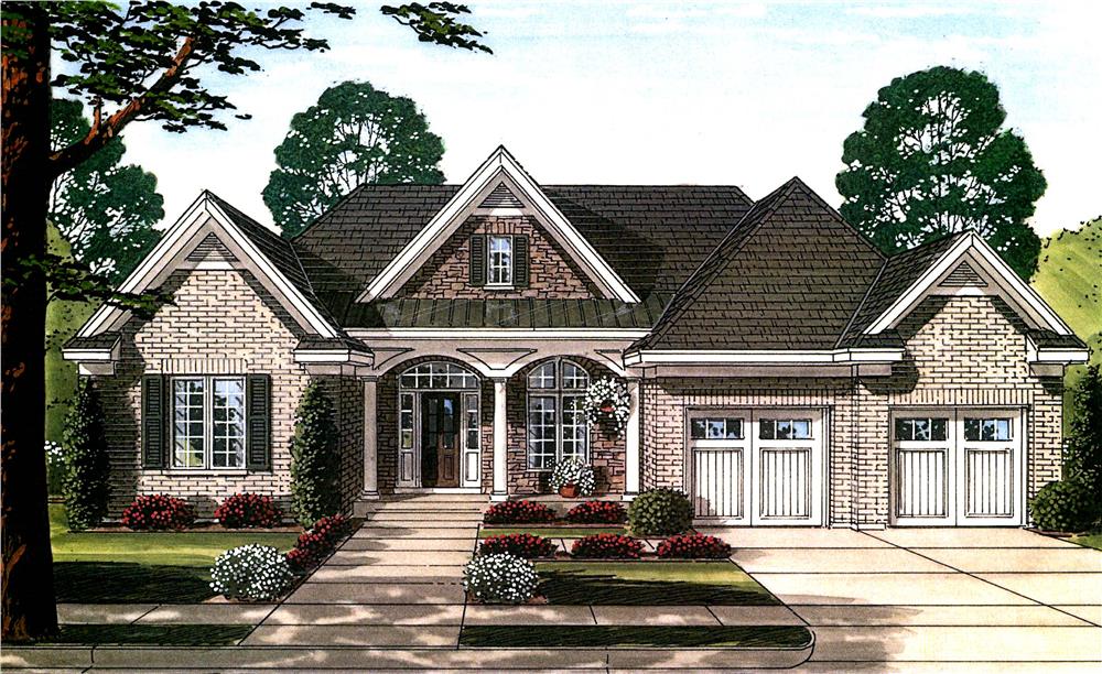 Front elevation of Country home (ThePlanCollection: House Plan #169-1111)