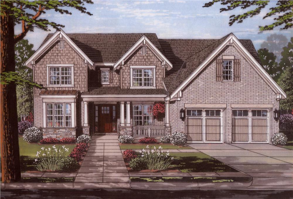 Front elevation of Traditional home (ThePlanCollection: House Plan #169-1112)