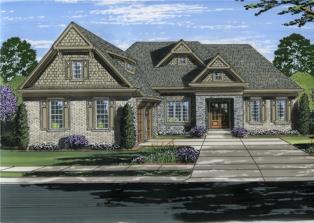 Front elevation of Traditional home (ThePlanCollection: House Plan #169-1115)