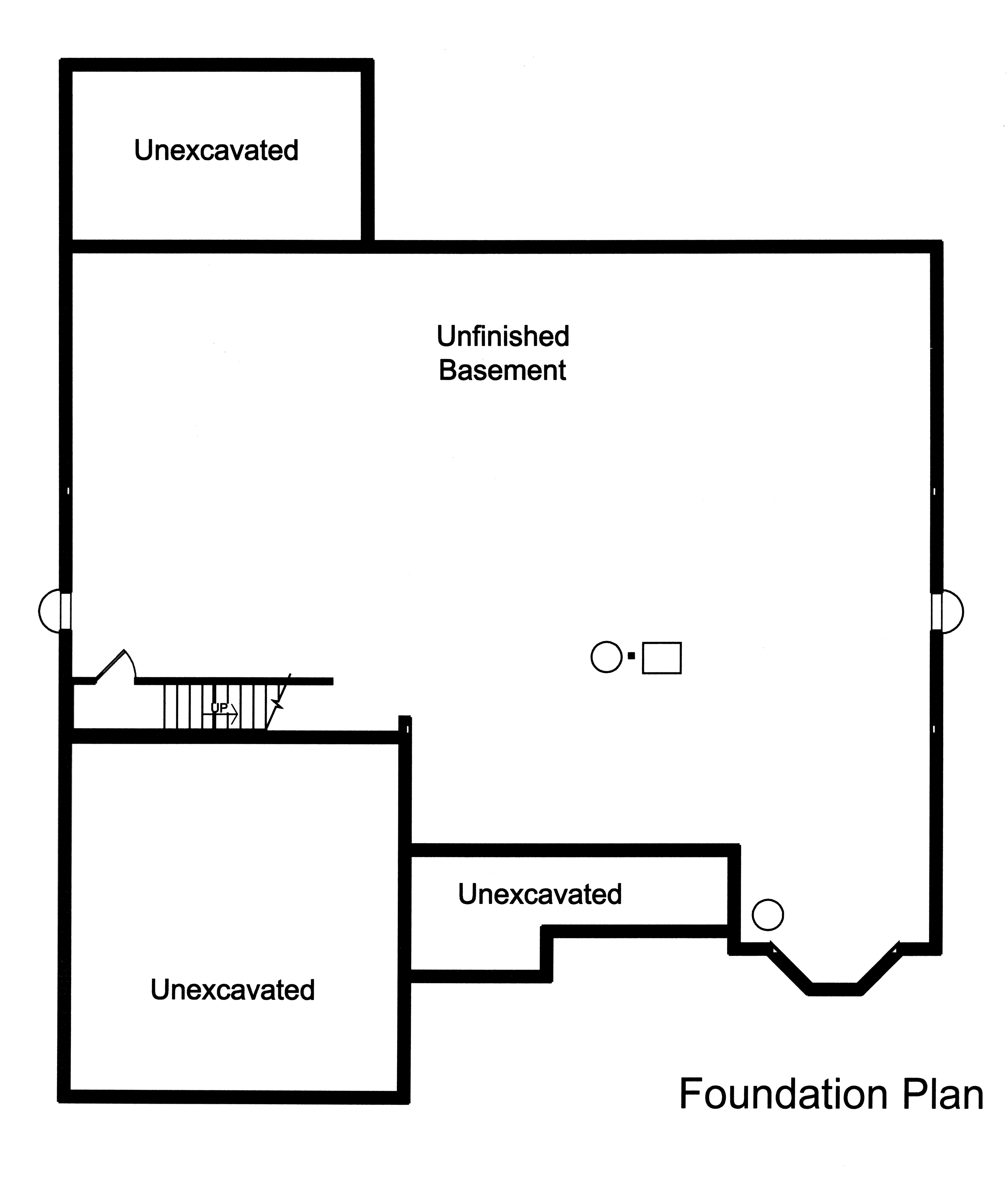 Floor Plan Basement of Traditional Plan #169-1122