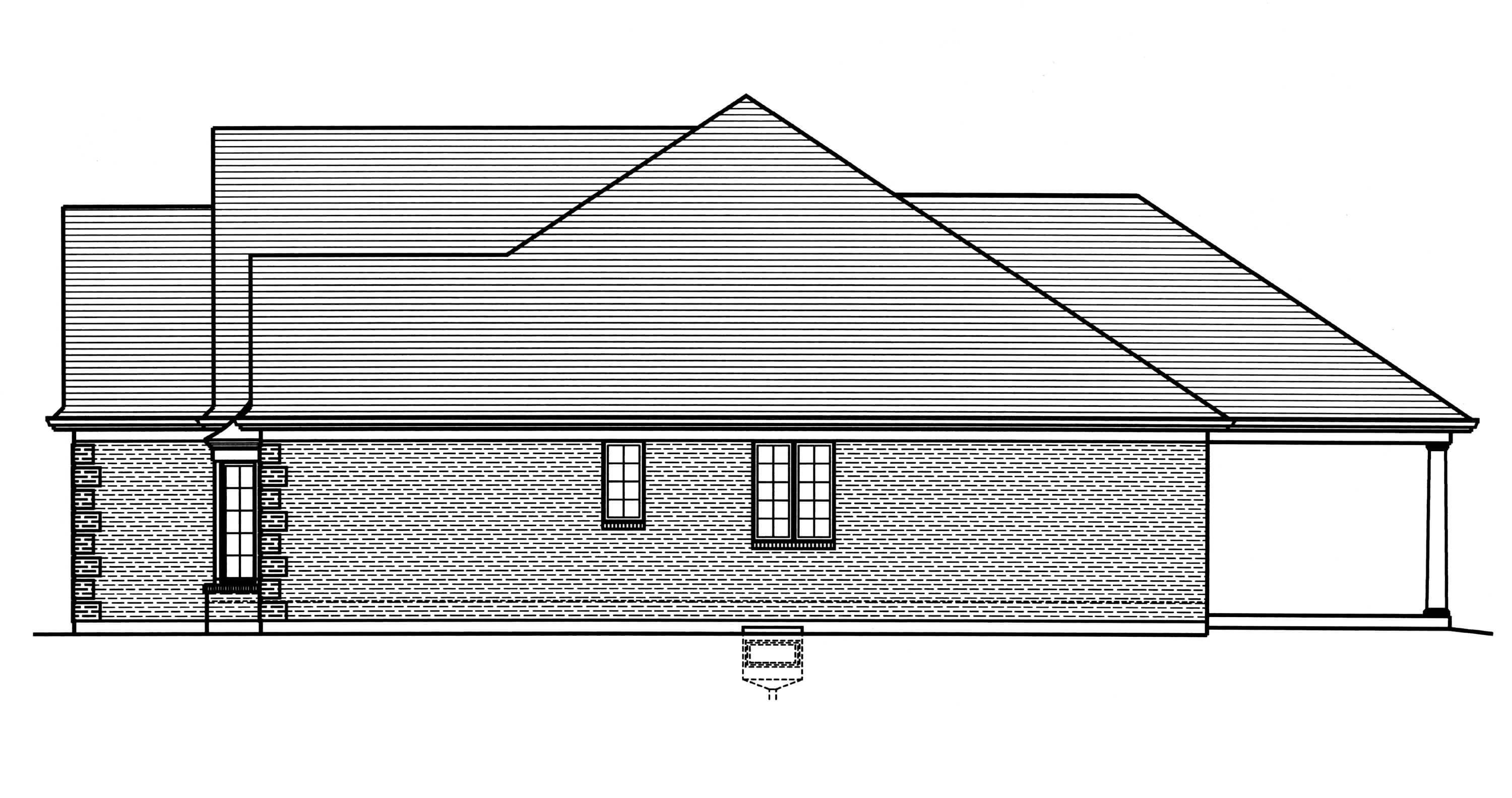 Home Plan Right Elevation of this 3-Bedroom,2292 Sq Ft Plan -169-1122