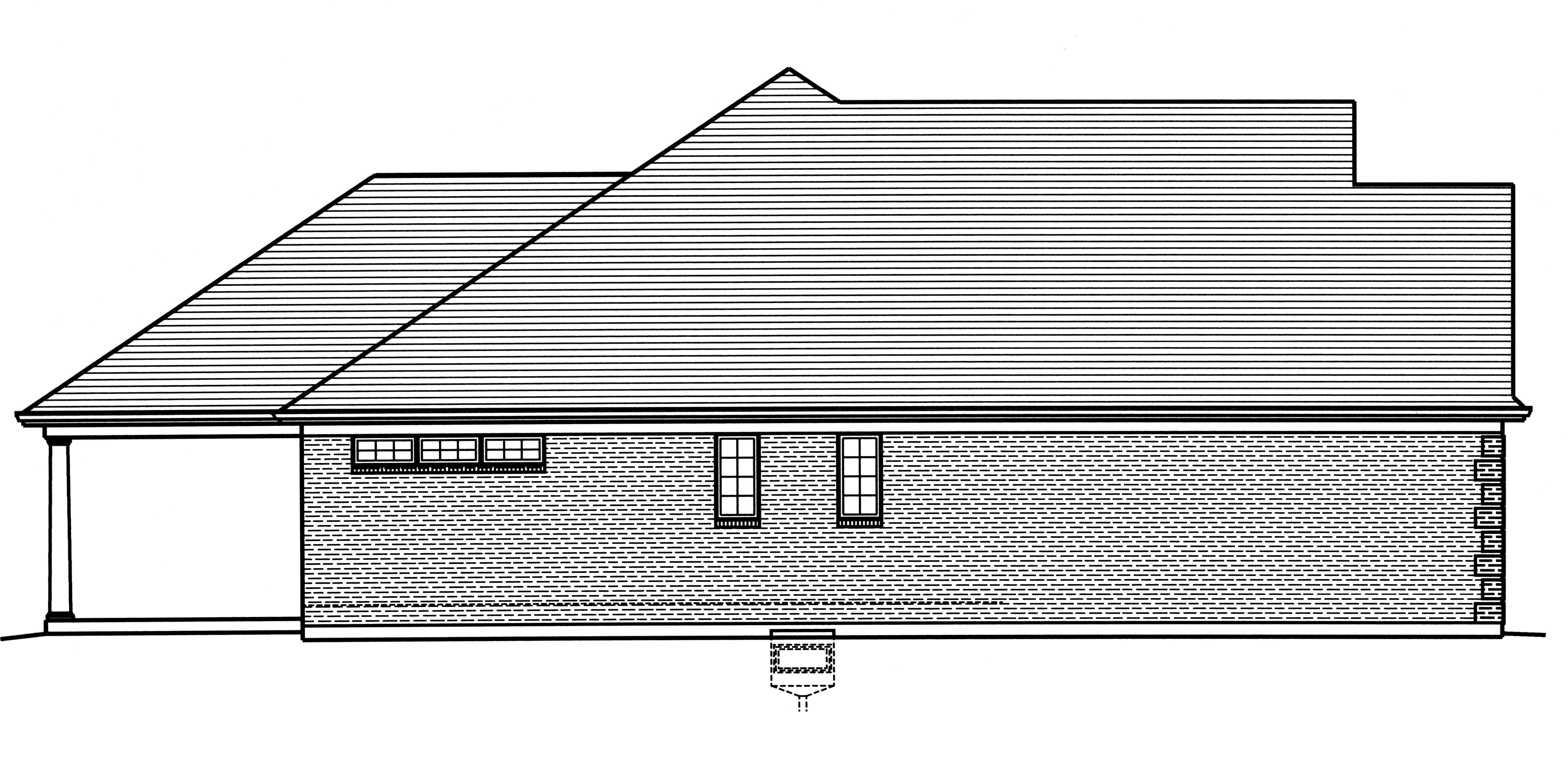 Home Plan Left Elevation of this 3-Bedroom,2292 Sq Ft Plan -169-1122