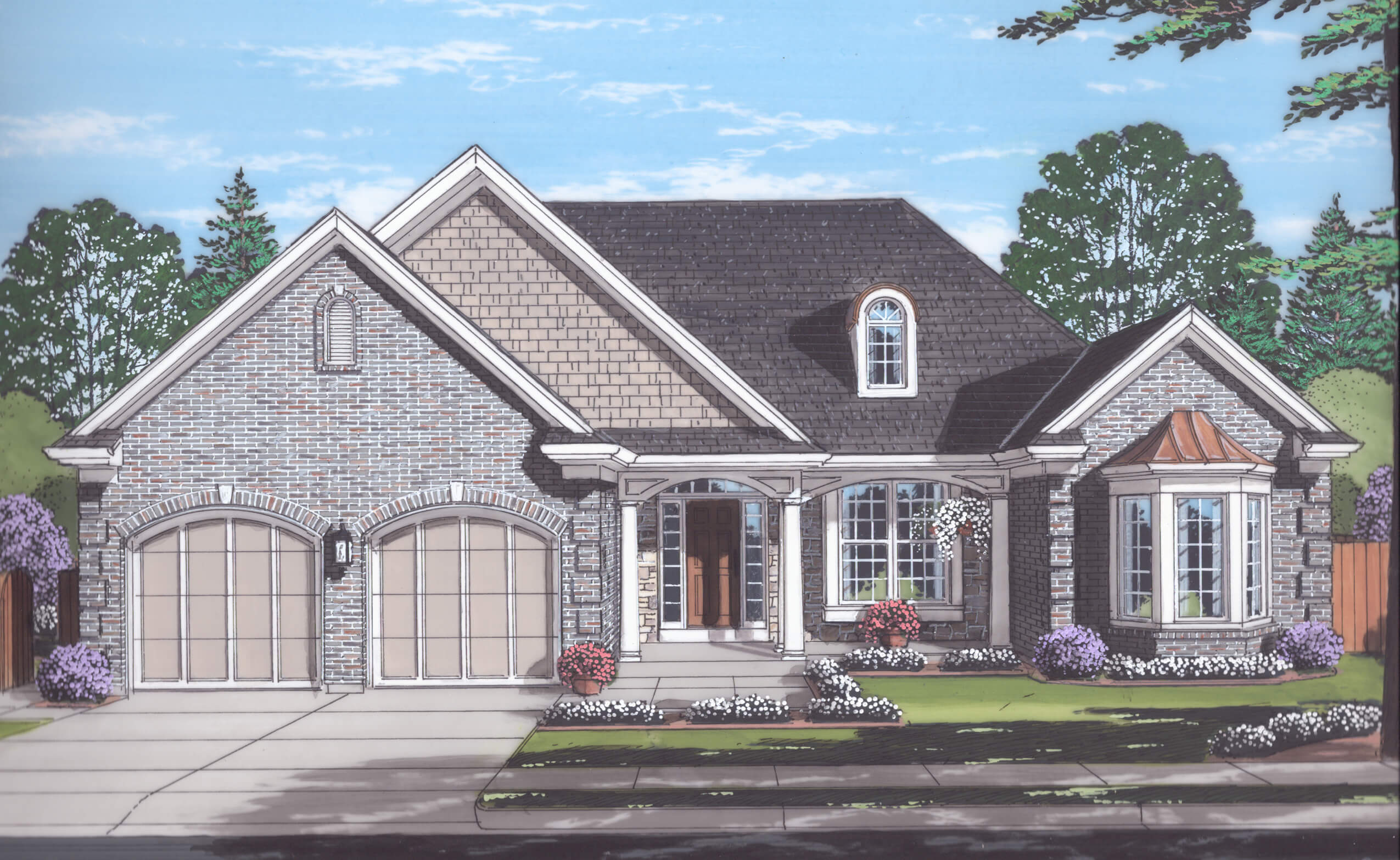 Front elevation of Traditional home (ThePlanCollection: House Plan #169-1122)