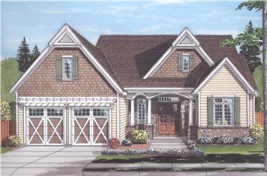 4-Bedroom, 2415 Sq Ft Country House Plan - 169-1123 - Front Exterior