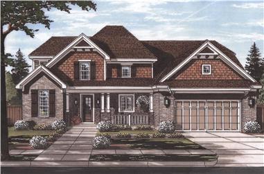 4-Bedroom, 2303 Sq Ft Country House Plan - 169-1125 - Front Exterior