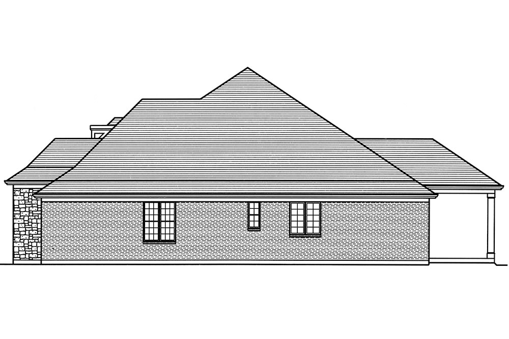 Home Plan Right Elevation of this 3-Bedroom,2731 Sq Ft Plan -169-1128