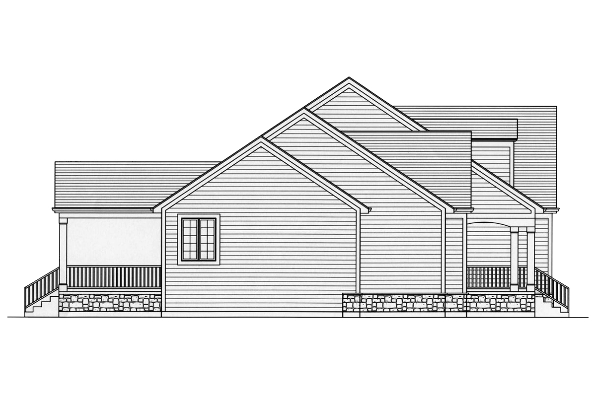 Home Plan Left Elevation of this 3-Bedroom,1994 Sq Ft Plan -169-1143