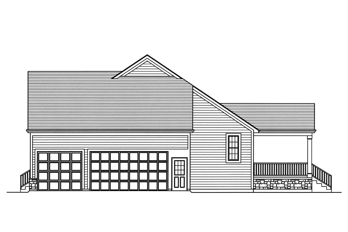 Home Plan Right Elevation of this 3-Bedroom,1994 Sq Ft Plan -169-1143