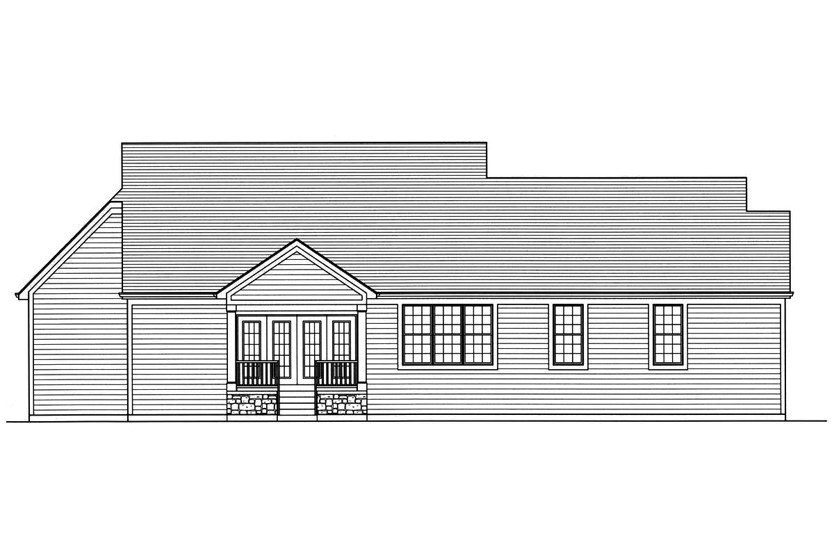 Home Plan Rear Elevation of this 3-Bedroom,1994 Sq Ft Plan -169-1143