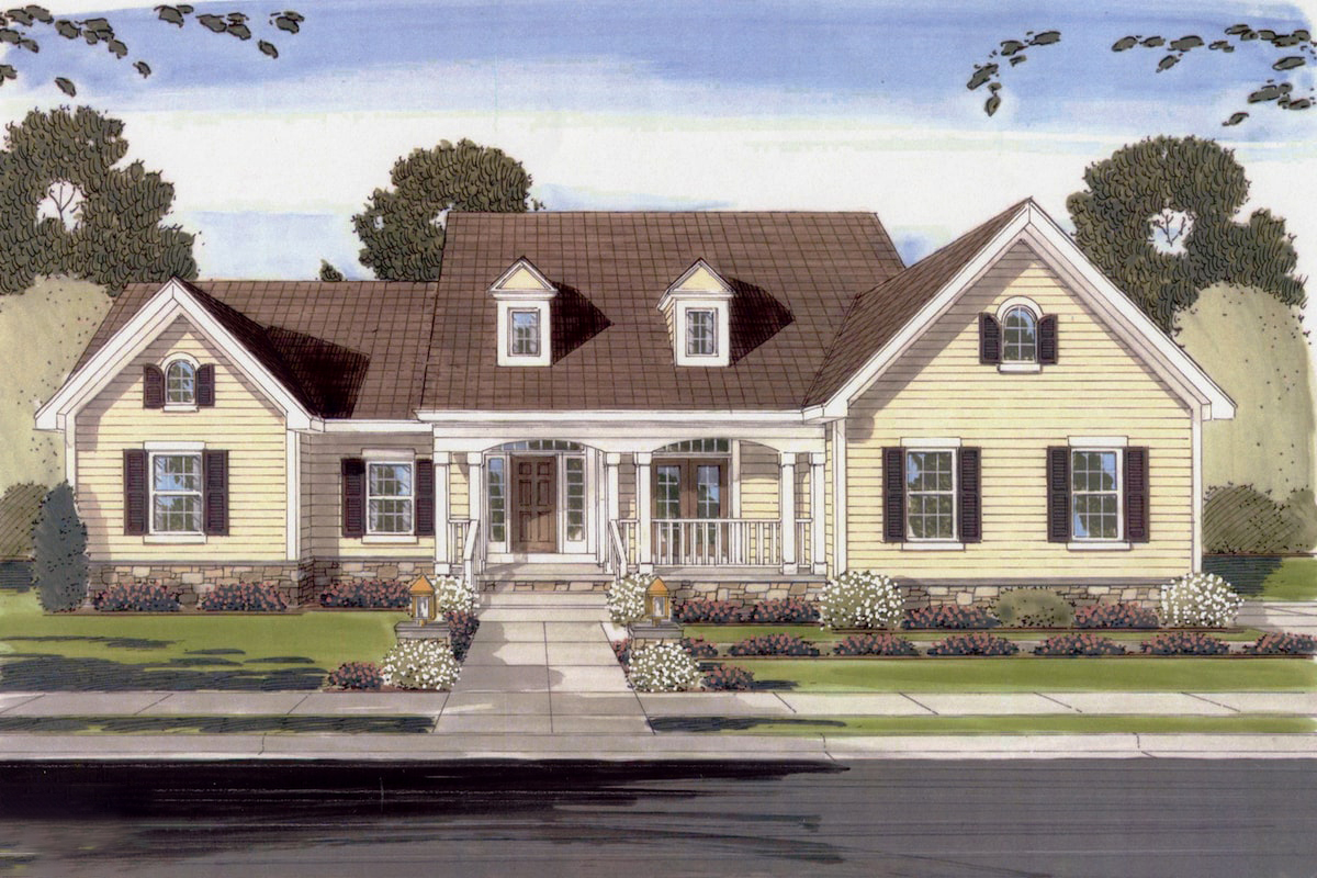 Country style home plan (ThePlanCollection: House Plan #169-1143)