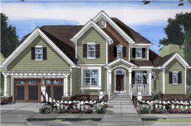 4-Bedroom, 2601 Sq Ft Country Home Plan - 169-1144 - Main Exterior