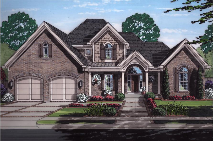 4-Bedroom, 2482 Sq Ft Transitional Home Plan - 169-1147 - Main Exterior