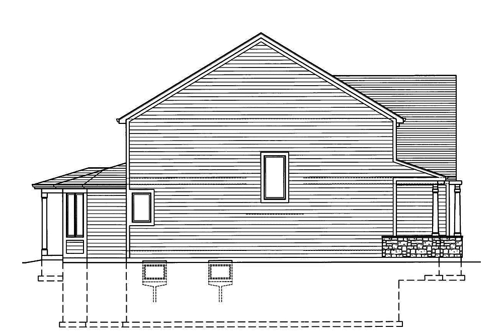 Home Plan Left Elevation of this 4-Bedroom,2549 Sq Ft Plan -169-1150