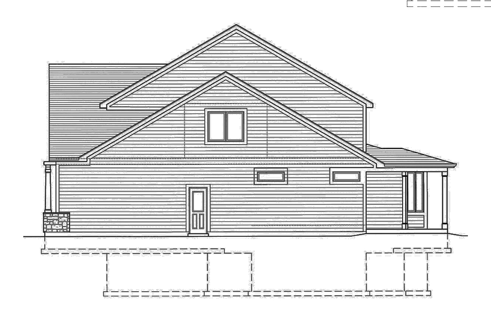 Home Plan Right Elevation of this 4-Bedroom,2549 Sq Ft Plan -169-1150