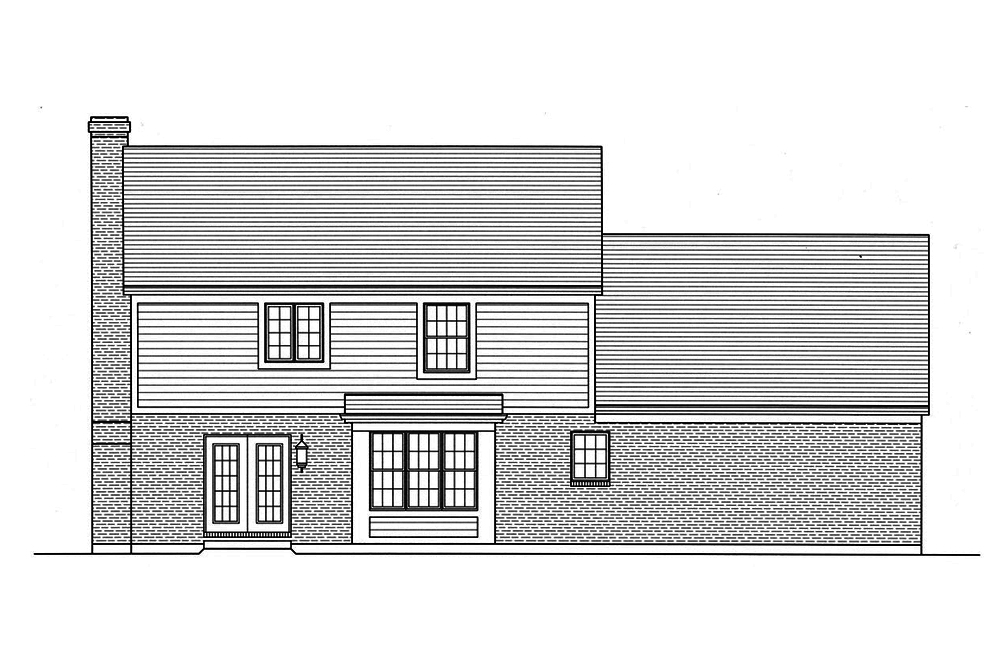 Home Plan Rear Elevation of this 3-Bedroom,1670 Sq Ft Plan -169-1157