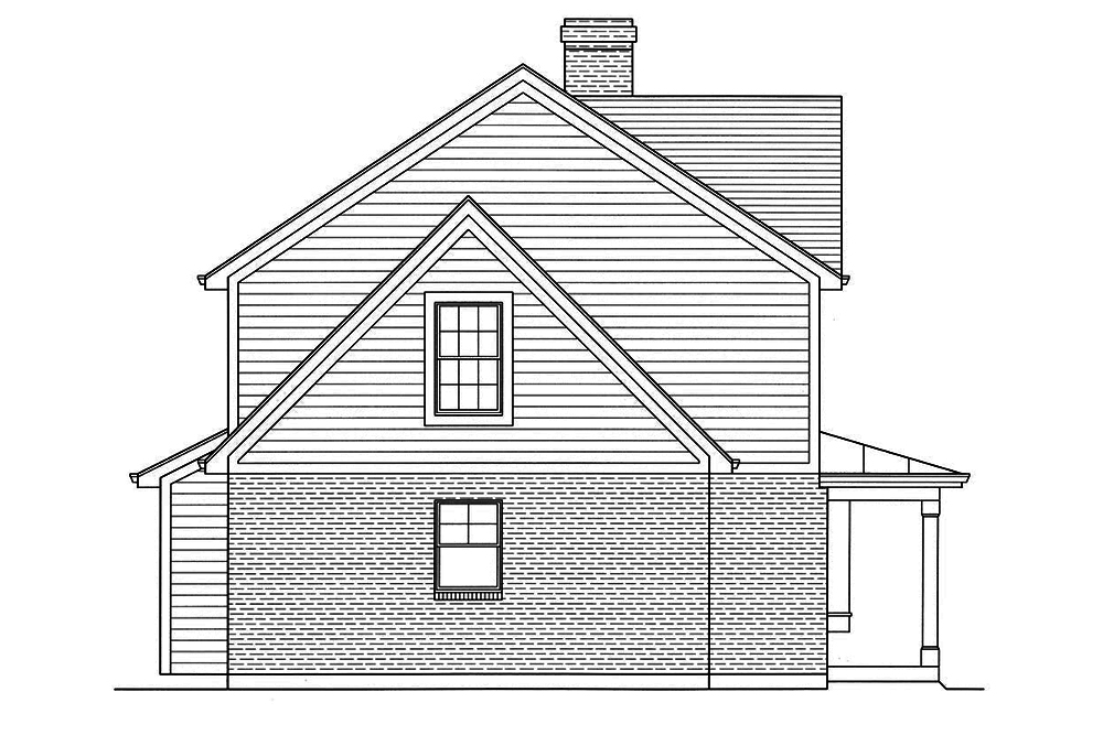 Home Plan Left Elevation of this 3-Bedroom,1670 Sq Ft Plan -169-1157