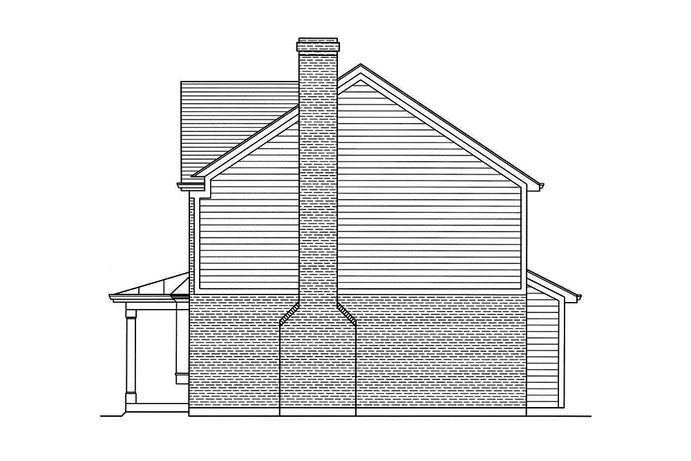 Home Plan Right Elevation of this 3-Bedroom,1670 Sq Ft Plan -169-1157