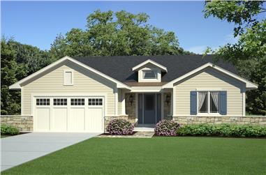 3-Bedroom, 1809 Sq Ft Contemporary Home Plan - 169-1159 - Main Exterior