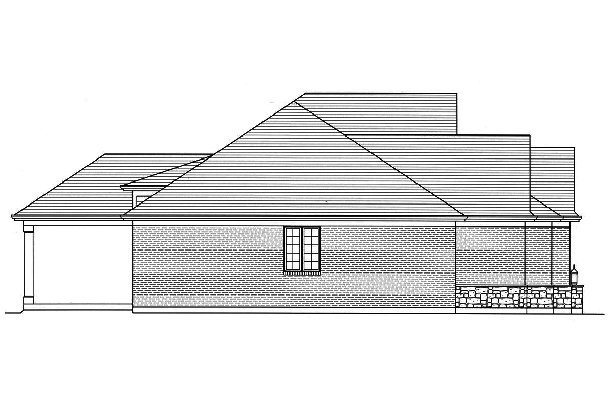 Home Plan Left Elevation of this 3-Bedroom,2271 Sq Ft Plan -169-1161