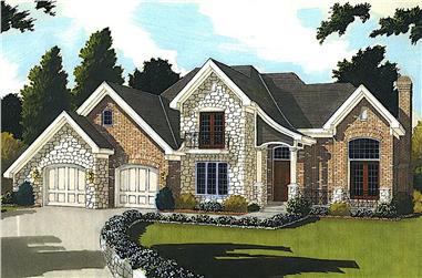 4-Bedroom, 2184 Sq Ft French Home Plan - 169-1165 - Main Exterior